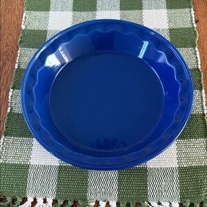 Vintage Chantal 1Qt Vibrant Blue Baking Pie Dish